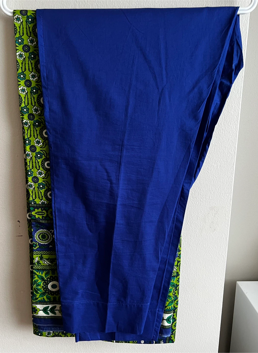 Blue Embroidered Kurti and Pants Set - photo 5