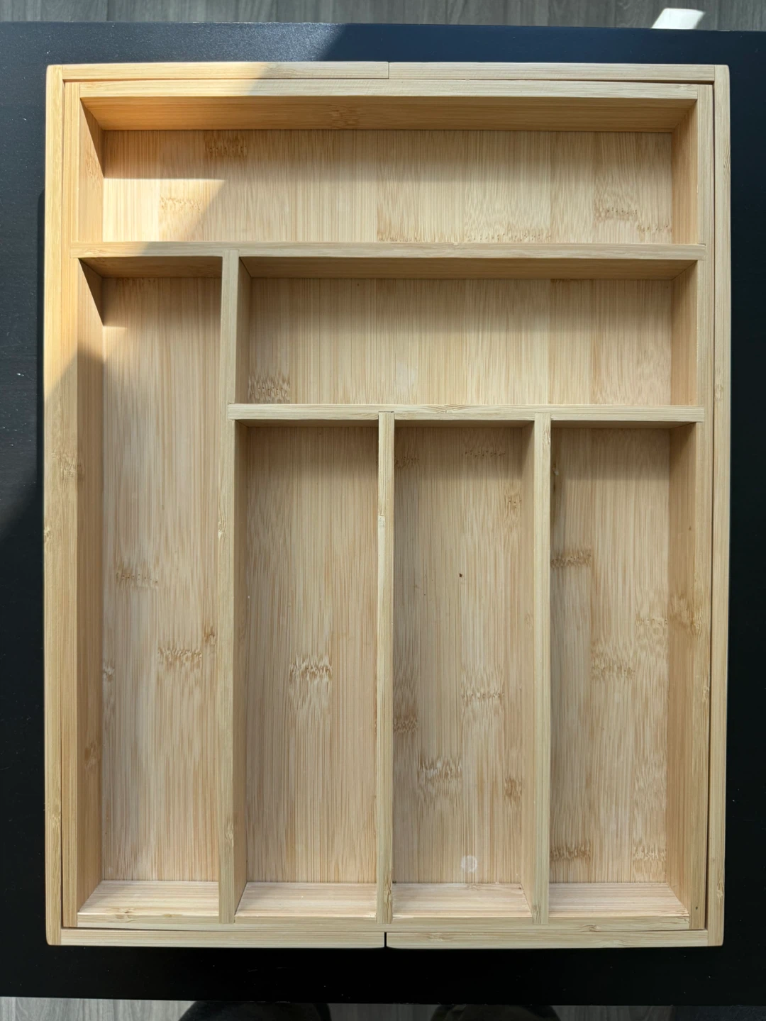 Expandable Bamboo Cutlery Organizer Tray - photo 2