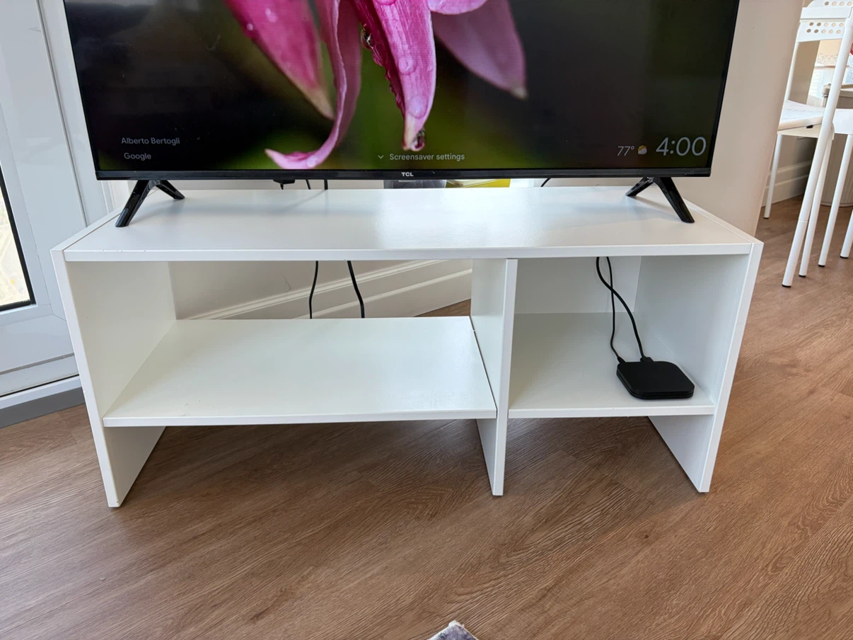 White IKEA TV Bench