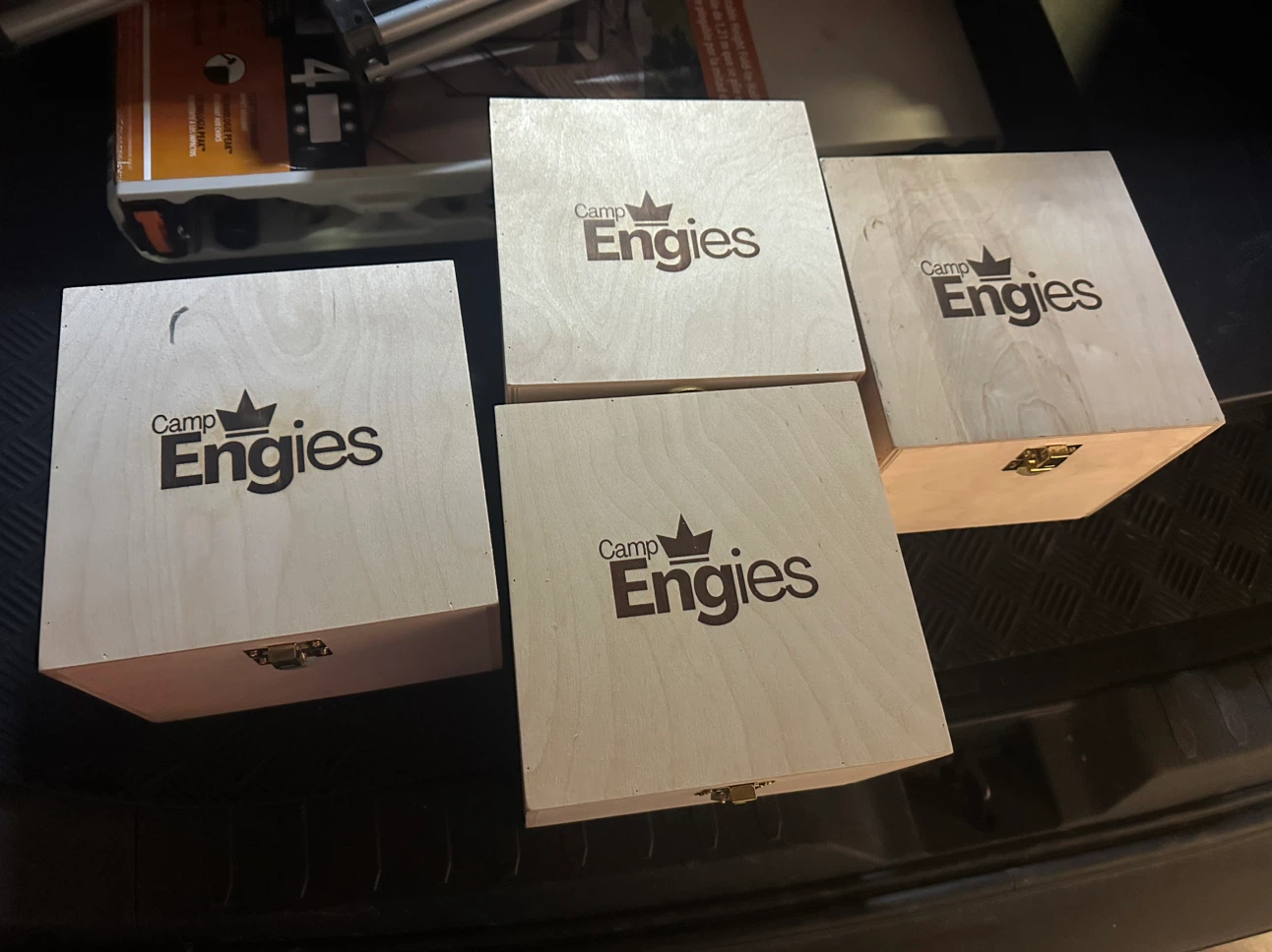 Camp Engies Wooden Storage Boxes (Set of 4)