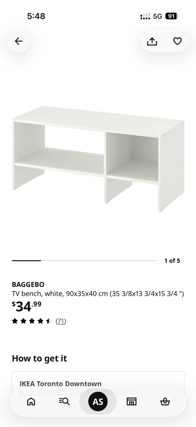 White IKEA TV Bench - photo 2