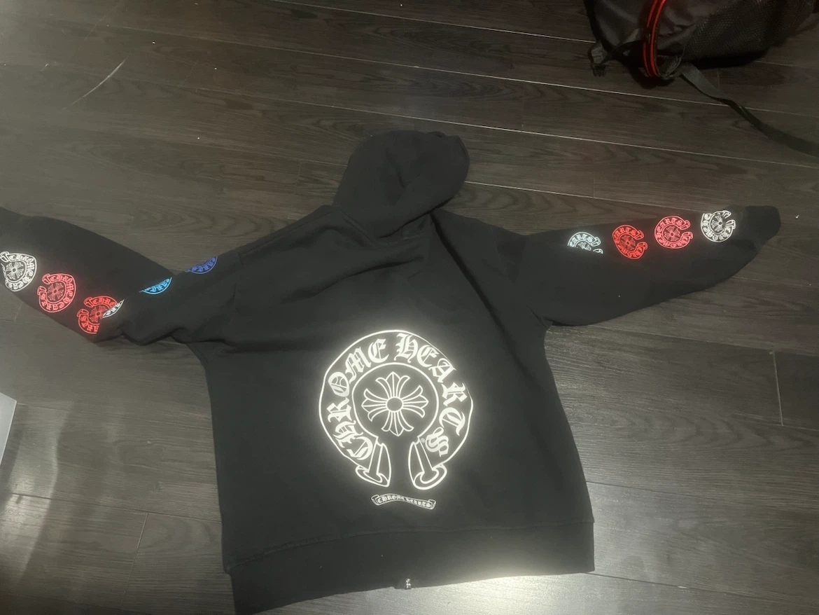 Chrome Hearts Black Zip-Up Hoodie - photo 2