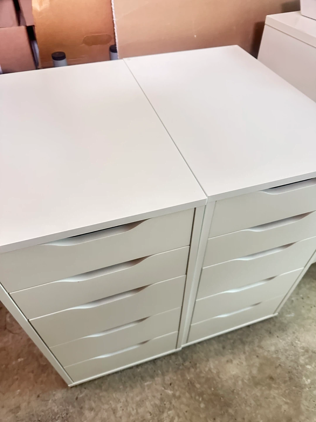 Two White IKEA Alex Drawer Units - photo 2