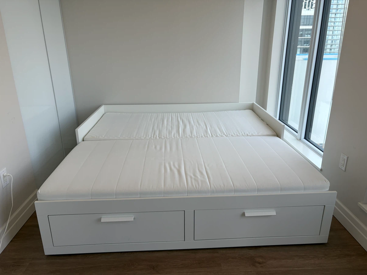 IKEA Daybed Frame with 2 Drawers and it’s mattress