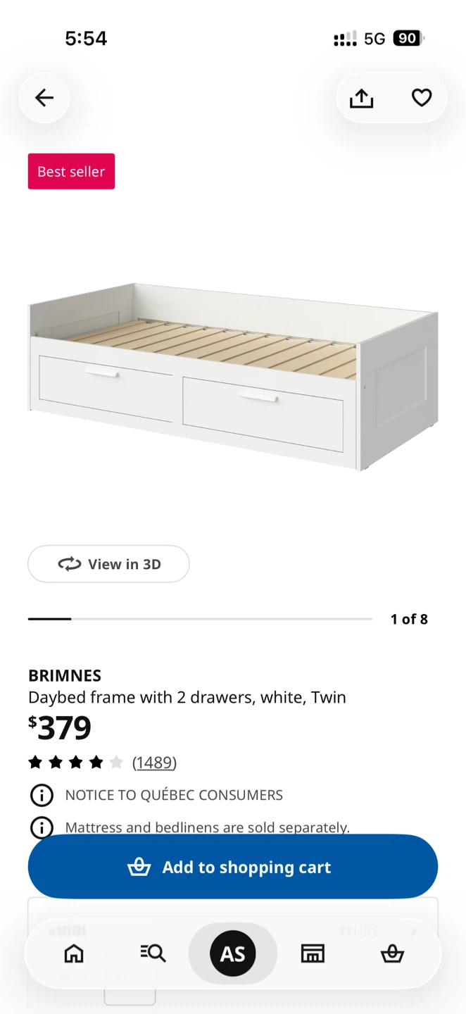IKEA Daybed Frame with 2 Drawers and it’s mattress - photo 3
