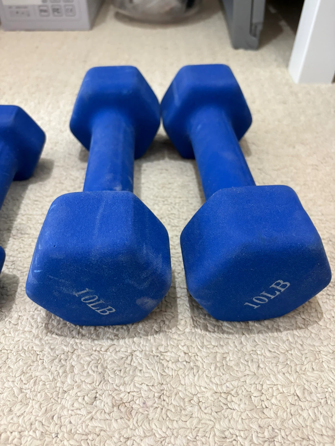 Blue Dumbbells - 5lb and 10lb pairs