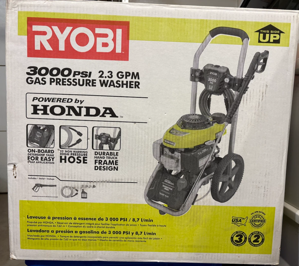 Ryobi 3000 PSI 2.3 GPM Gas Pressure Washer - photo 2