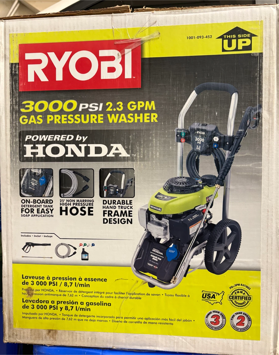 Ryobi 3000 PSI 2.3 GPM Gas Pressure Washer - photo 3