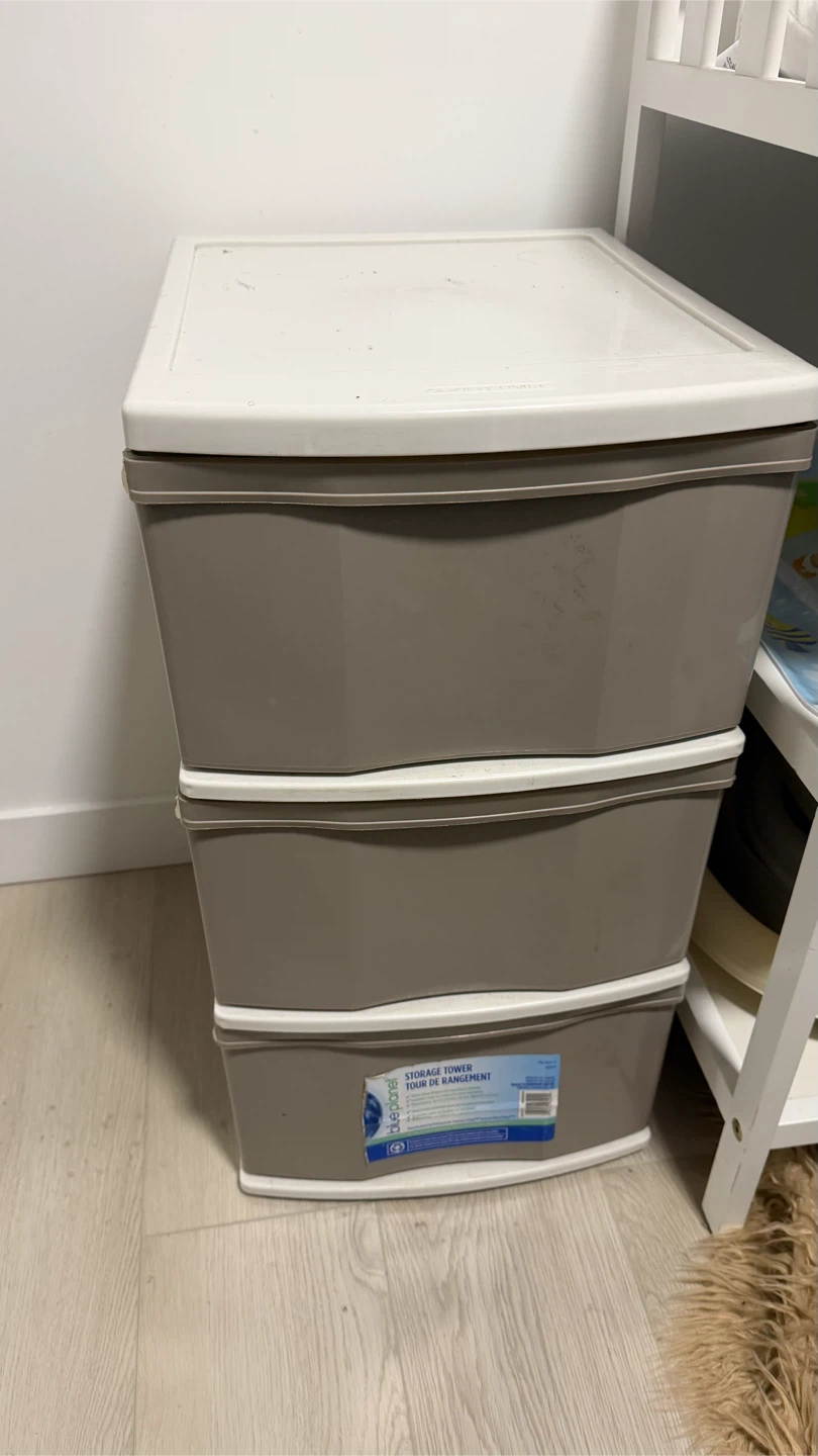 Plastic Storage Tower with 3 Drawers - photo 2