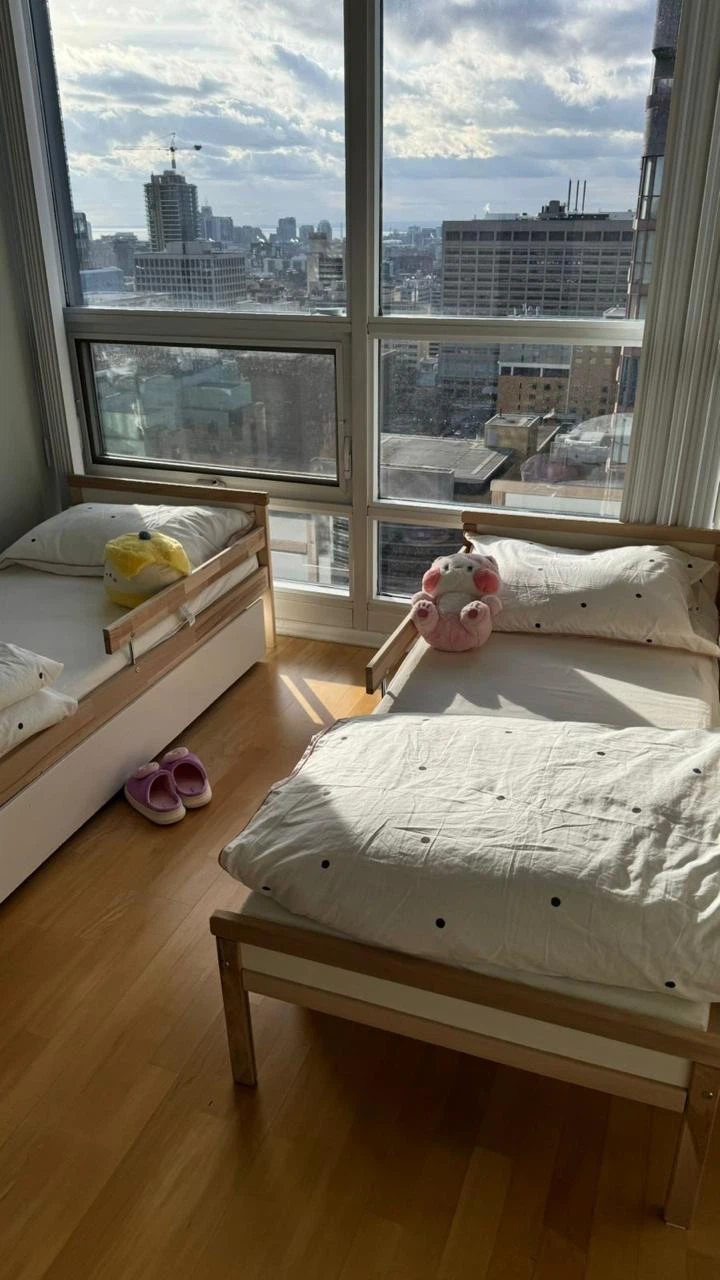 kid ikea bed frame with mattress and drawer