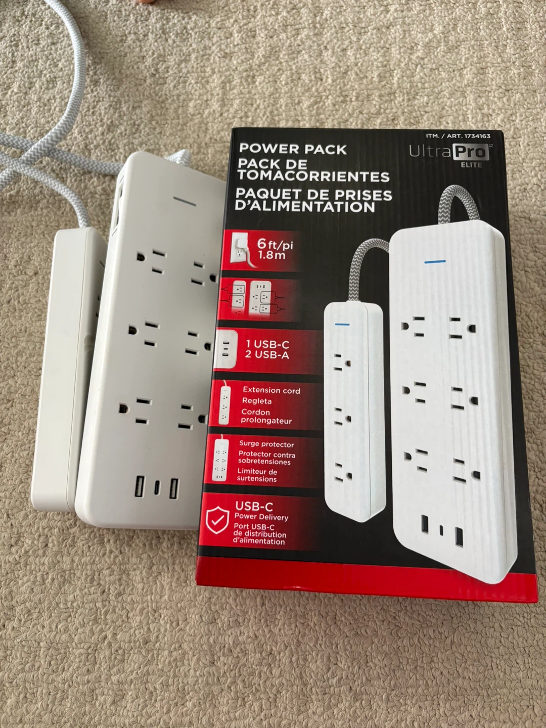 UltraPro Power Pack Extension Cord with USB Ports