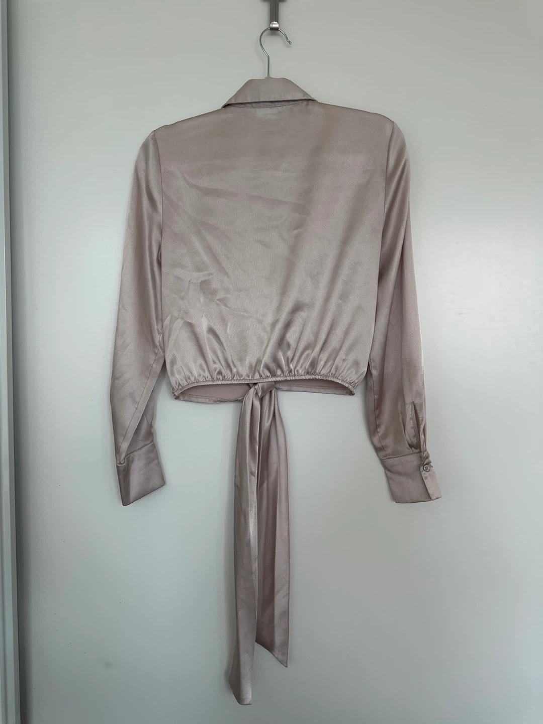 Topshop Satin Tie Front Shirt - photo 2