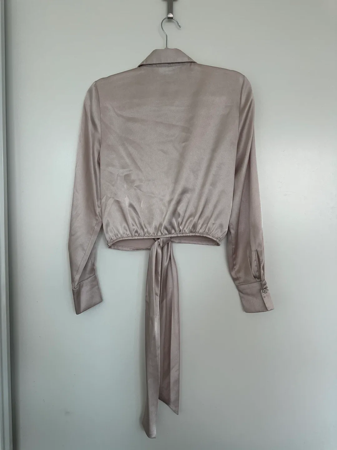 Topshop Satin Tie Front Shirt - photo 2