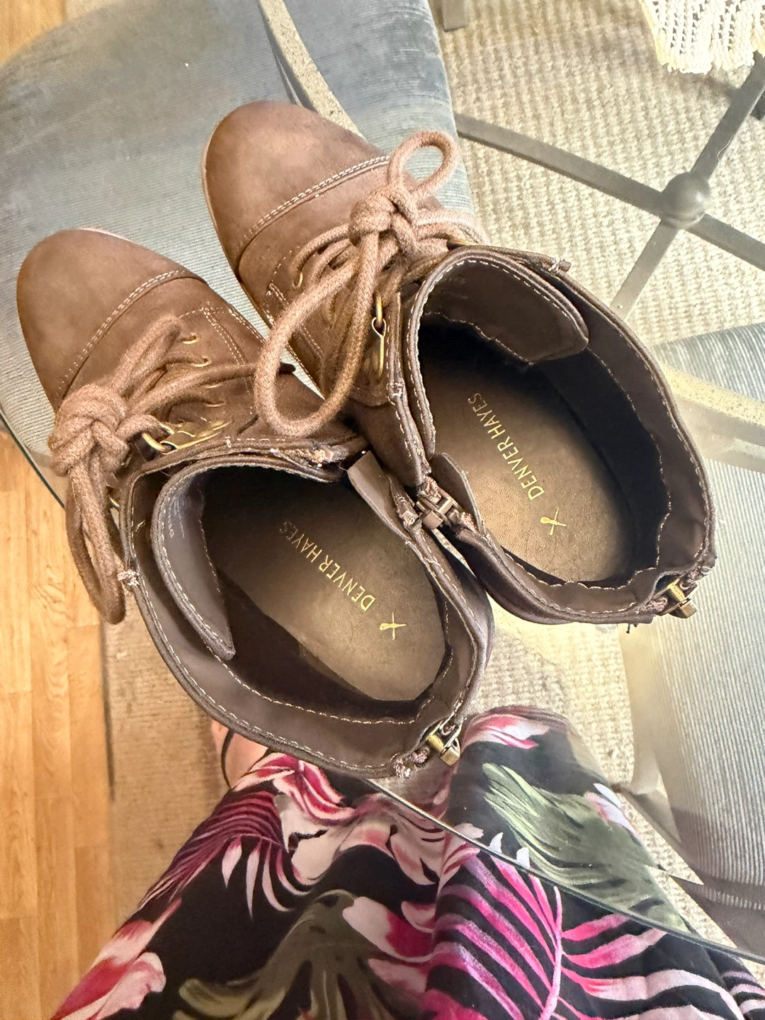 Denver Hayes Brown Lace-Up Boots