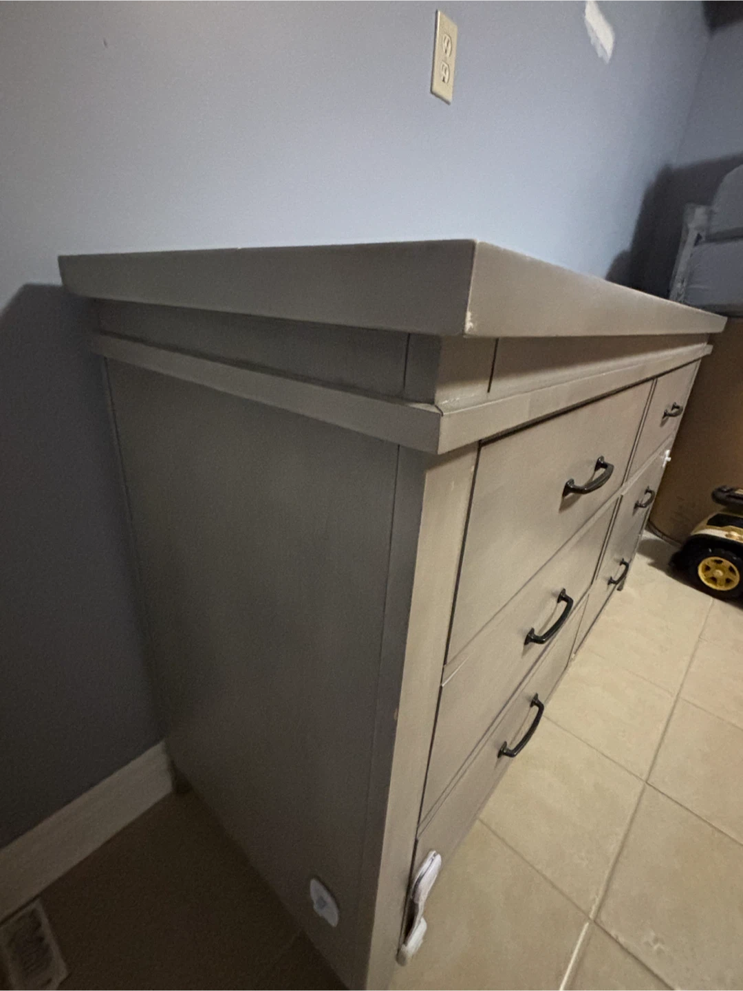 Gray Dresser with 6 Drawers - photo 5