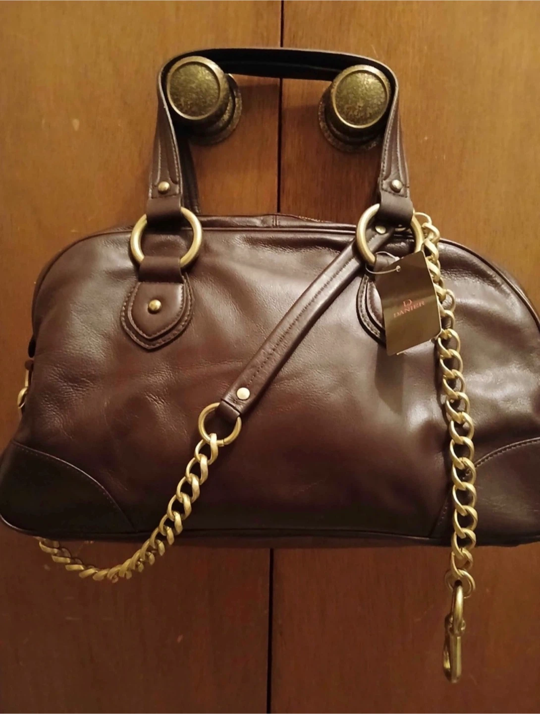 Danier Brown Leather Satchel Bag - photo 3