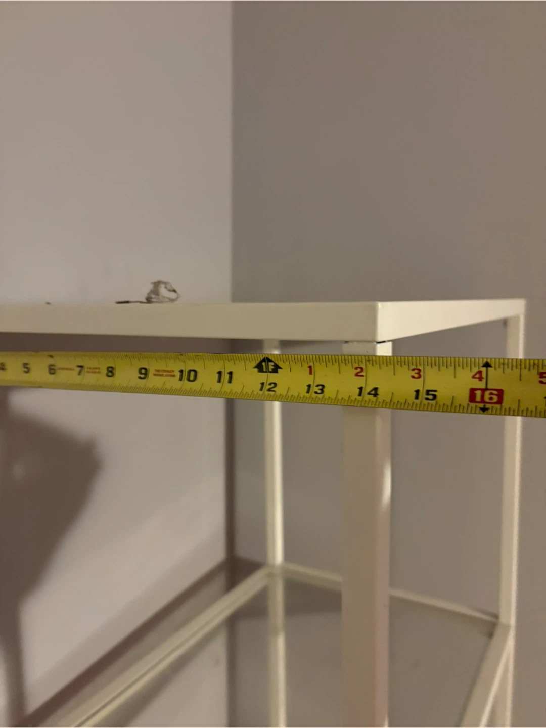 White 4-Tier Shelf Unit with Glass Shelves - photo 5