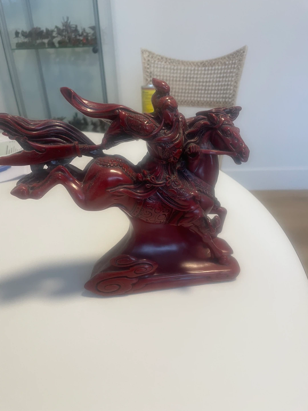 Decorative Chinese Warrior on Horse Figurine