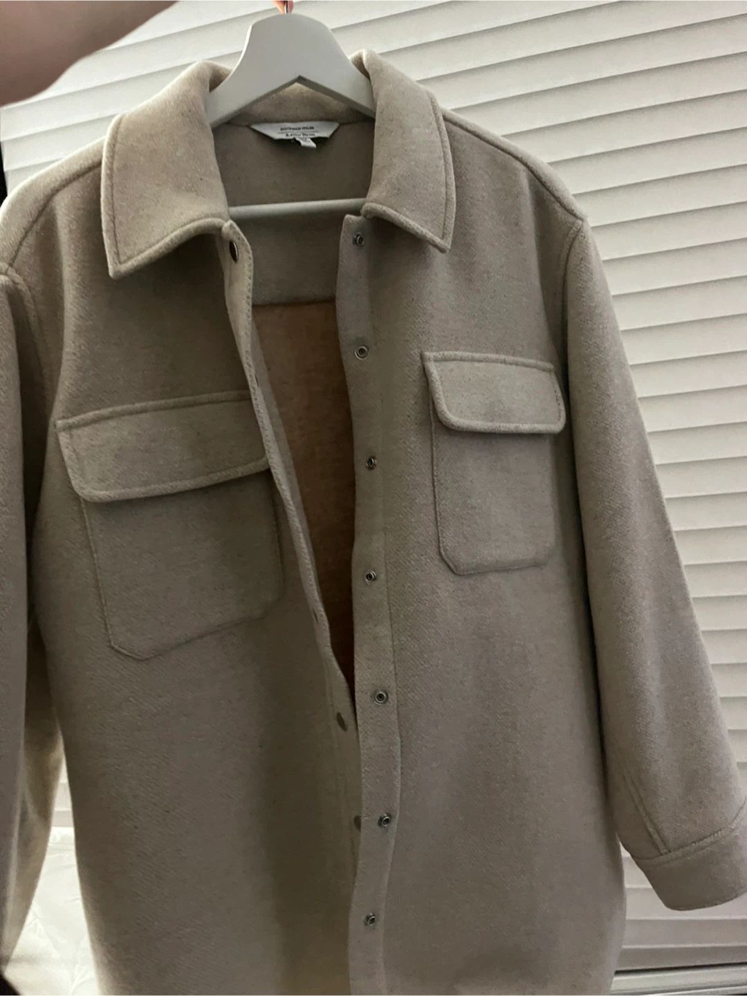 & Other Stories Beige Wool Blend Overshirt
