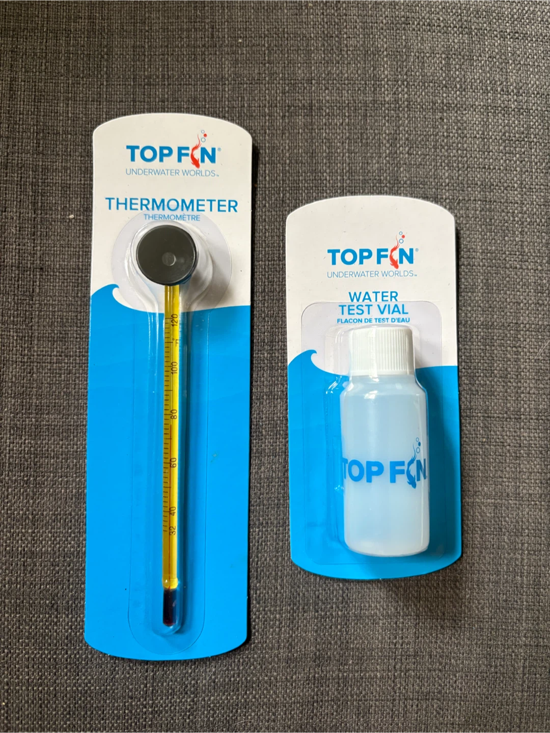 TOP FIN Underwater Thermometer w FREE Water Test Vial