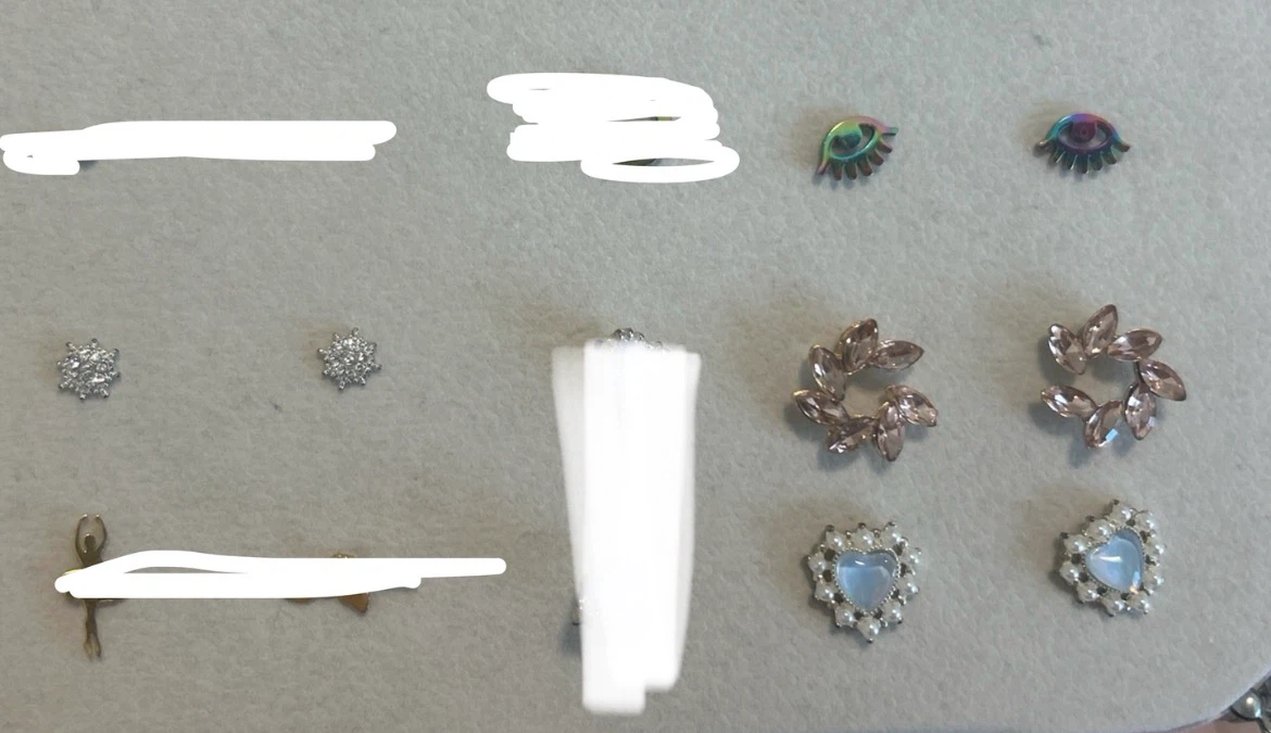 Assorted Charms and Earring Studs