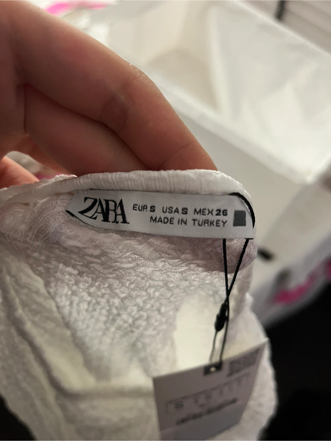 Zara White Textured Top Size S - photo 2