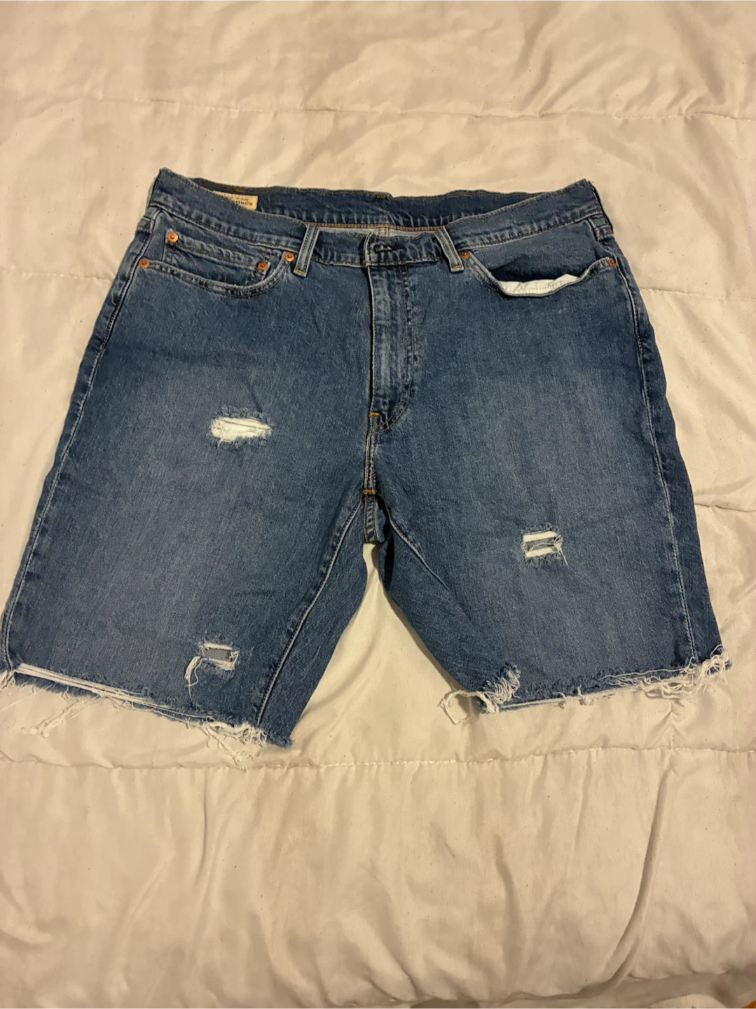 Levi's Premium 541 Distressed Denim Shorts