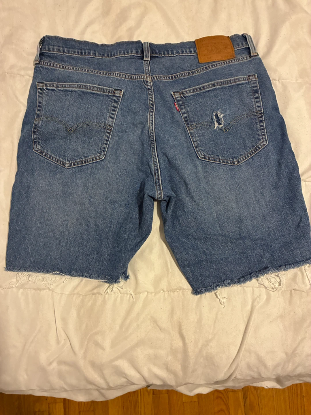 Levi's Premium 541 Distressed Denim Shorts - photo 2