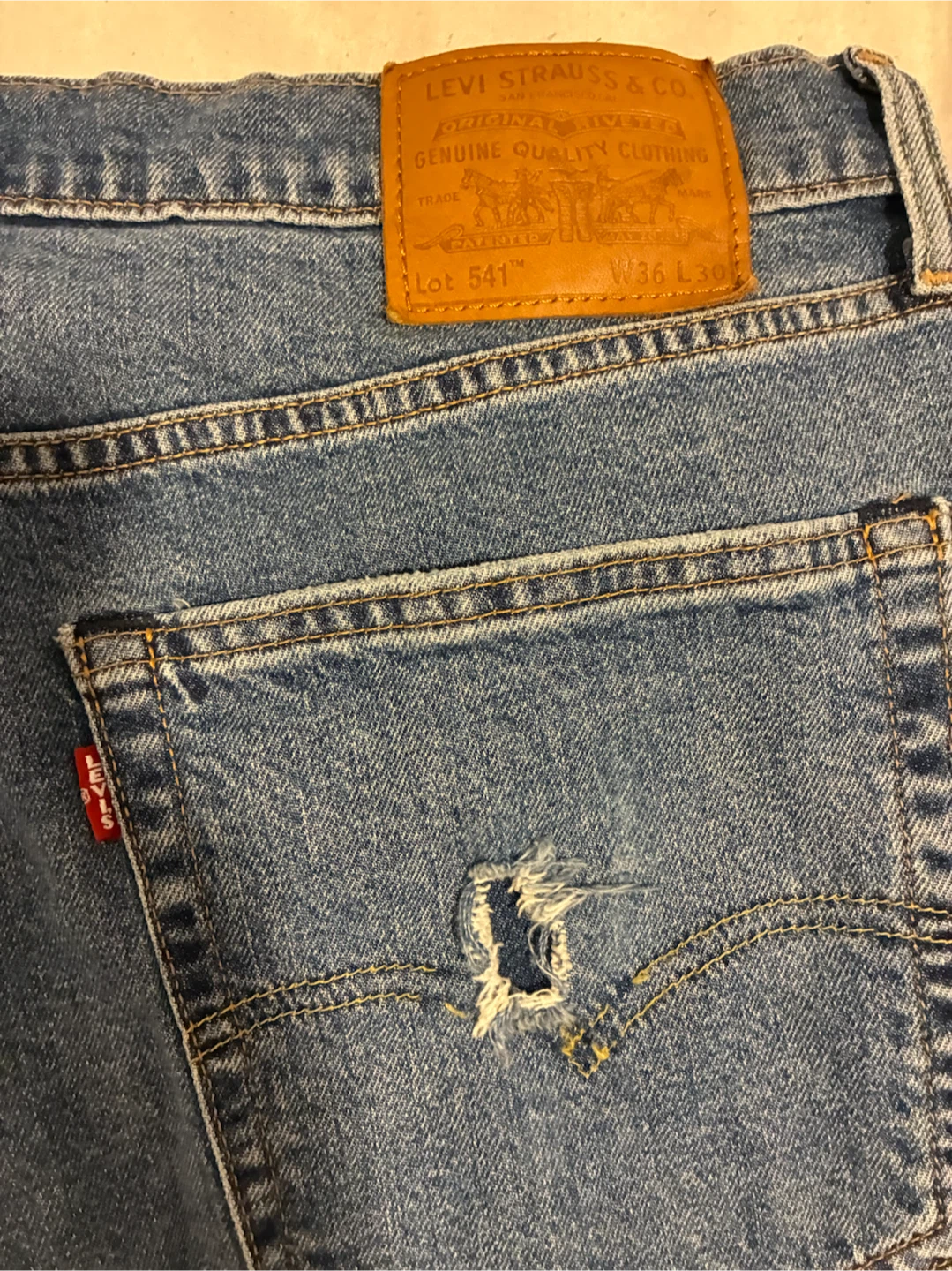 Levi's Premium 541 Distressed Denim Shorts - photo 3