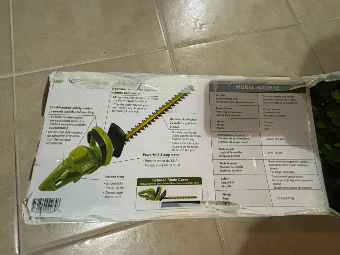 Sun Joe 22-inch Electric Hedge Trimmer HJ22HTE - photo 2