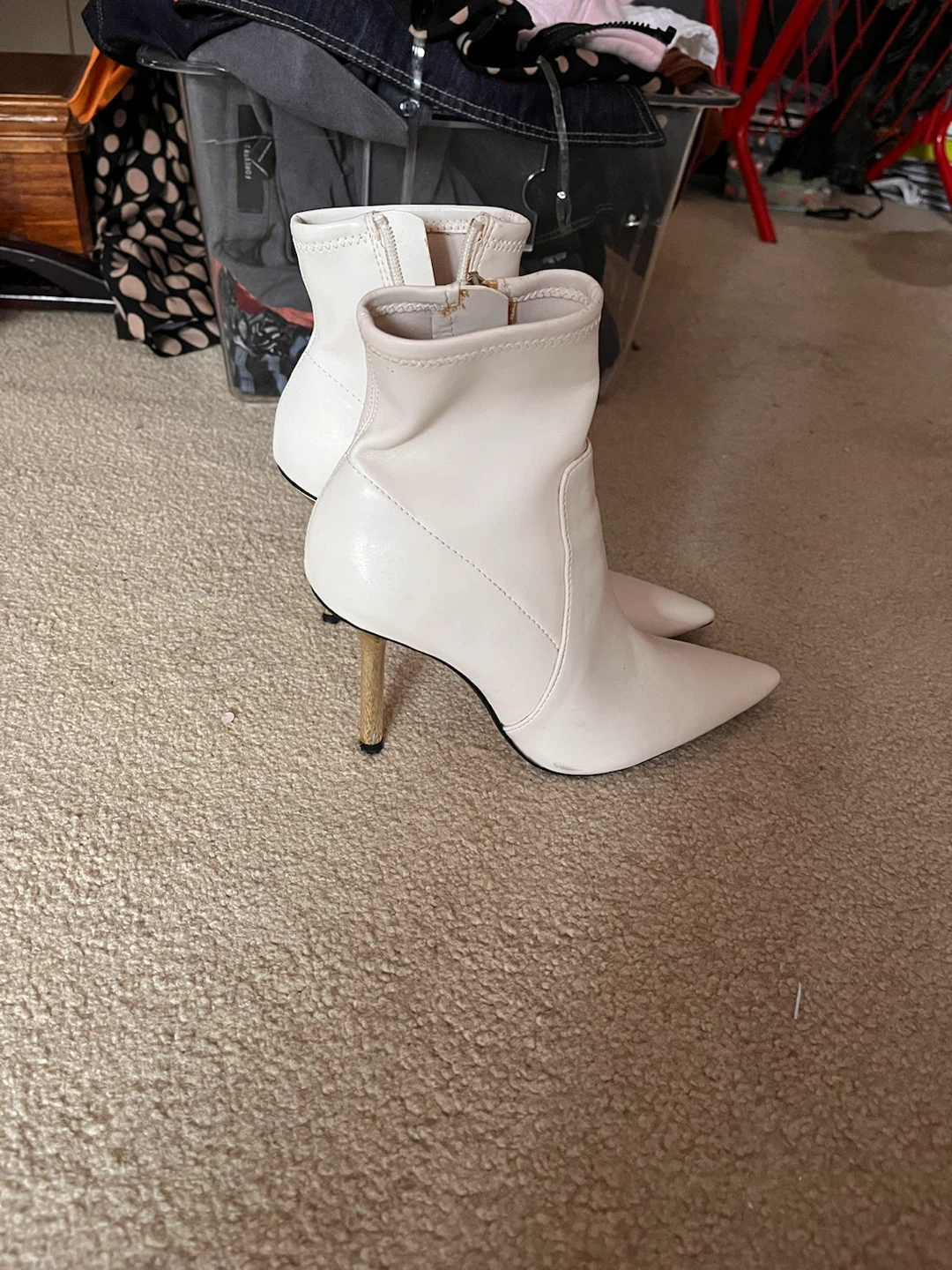 Zara White Stiletto Boots - photo 2