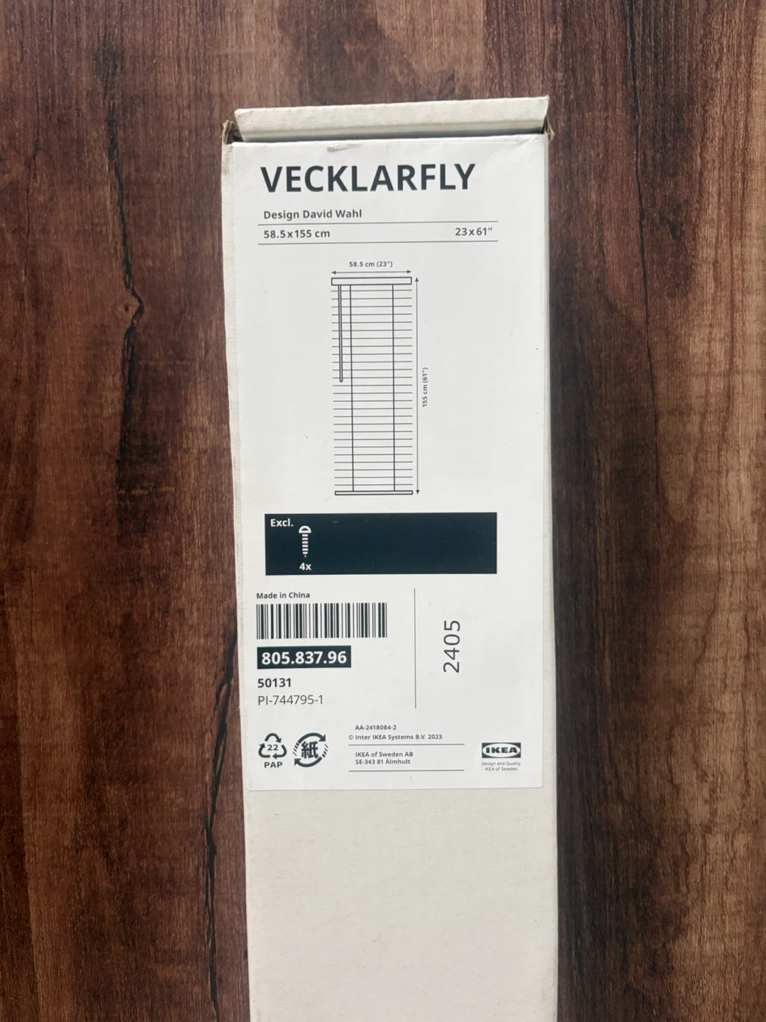 IKEA VECKLAFLY blinds 58.5x155 cm