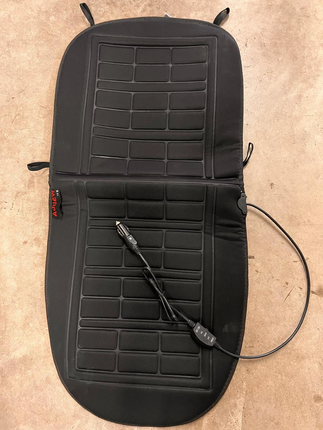 Black 12V Heated Car Seat Cushion