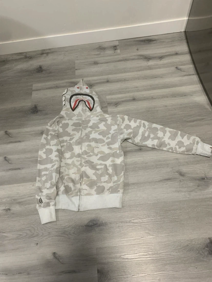 A Bathing Ape Camo Shark Full Zip Hoodie