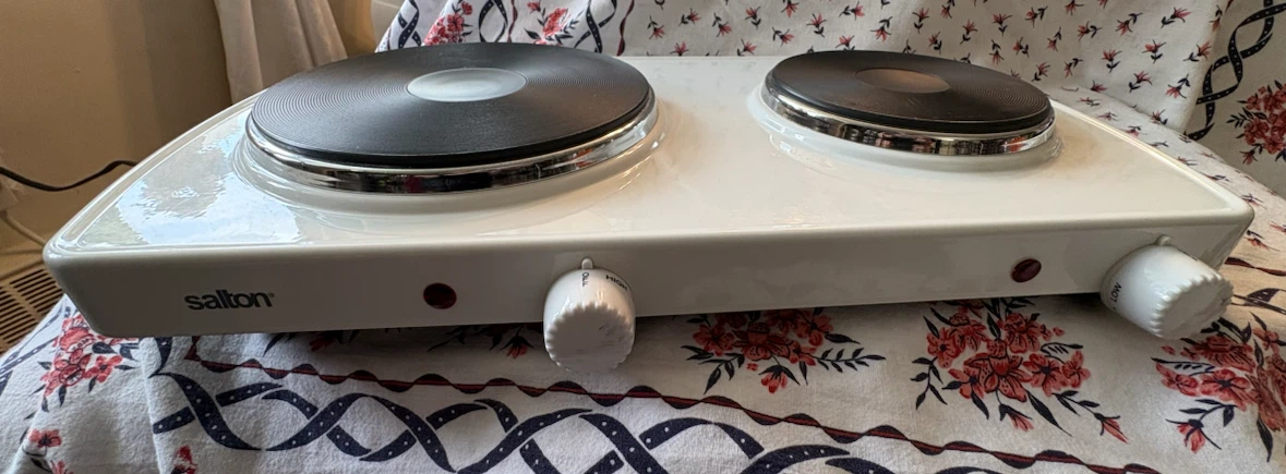 Salton White Portable Two-Burner Hot Plate - photo 2