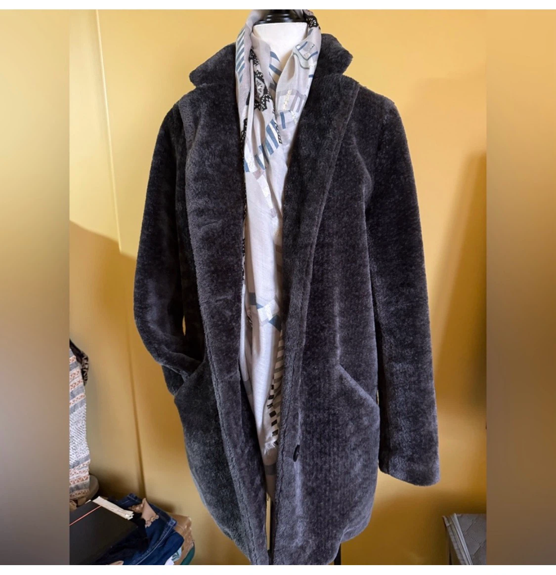 Vintage Marciano faux-fur jacket-S