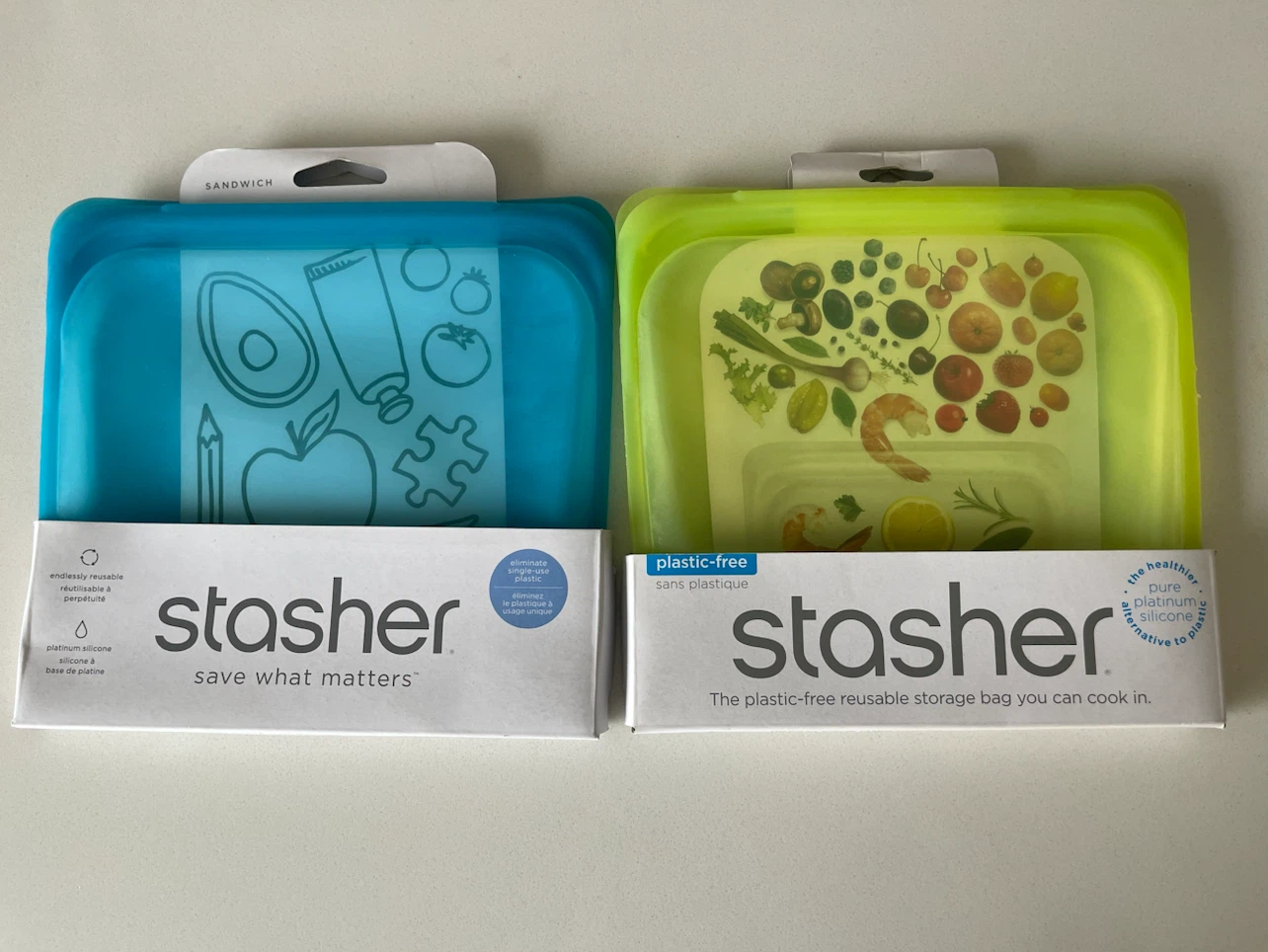 🆕 Stasher Reusable Silicone Sandwich Bag 🌿✨