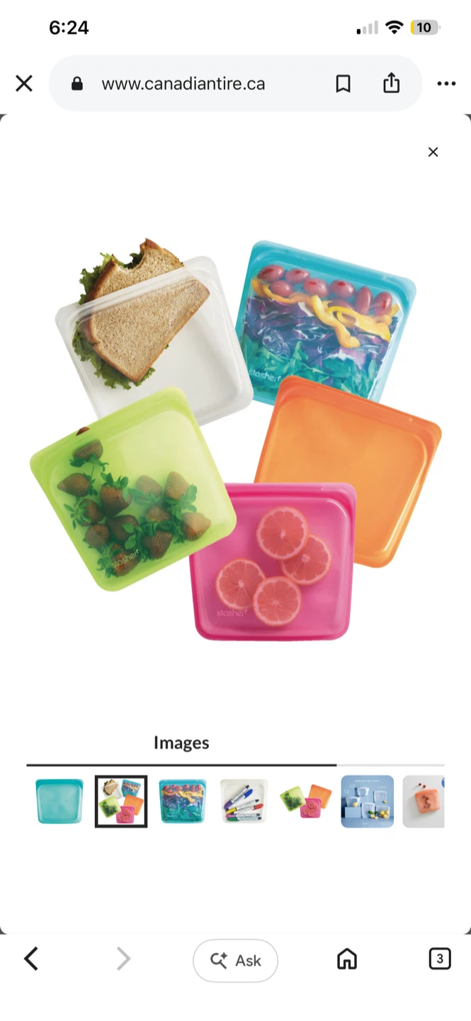 🆕 Stasher Reusable Silicone Sandwich Bag 🌿✨ - photo 2