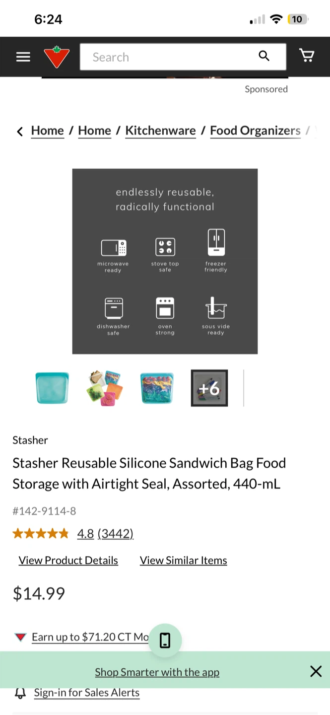 🆕 Stasher Reusable Silicone Sandwich Bag 🌿✨ - photo 4