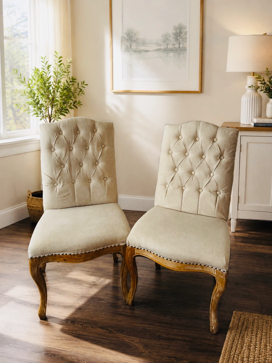 Tufted Accent Chairs (Set of 2)