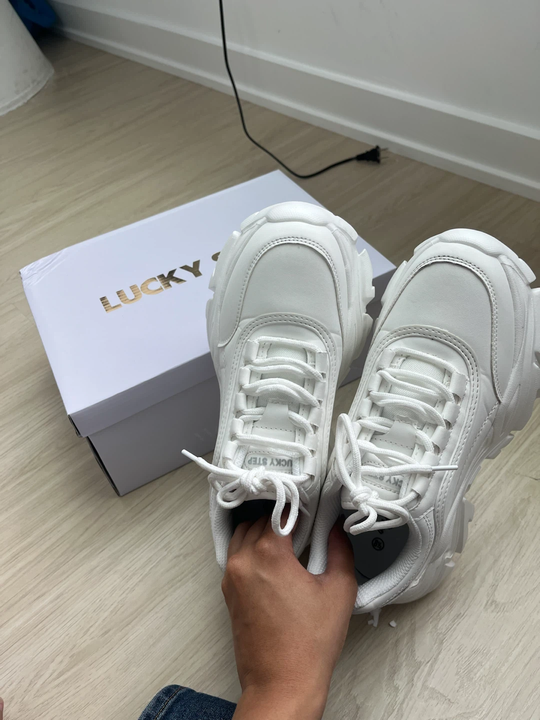 Lucky Step White Chunky Sneakers - photo 3