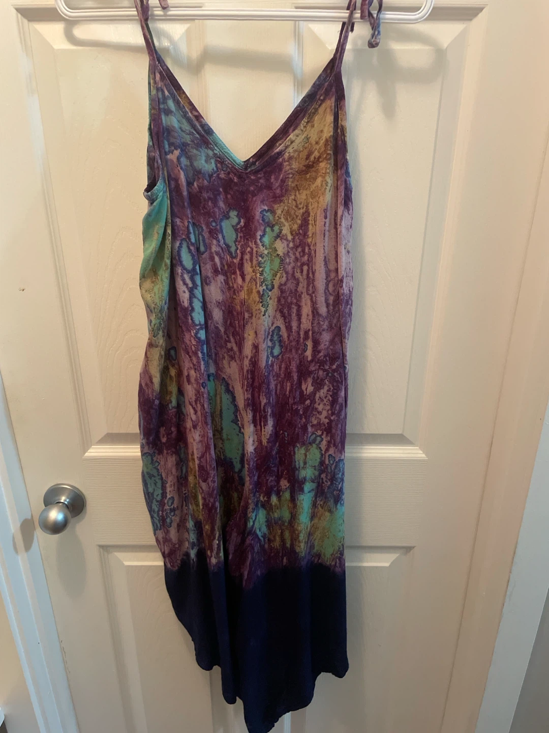 Tie-Dye Jumpsuit with Tie Straps - photo 2