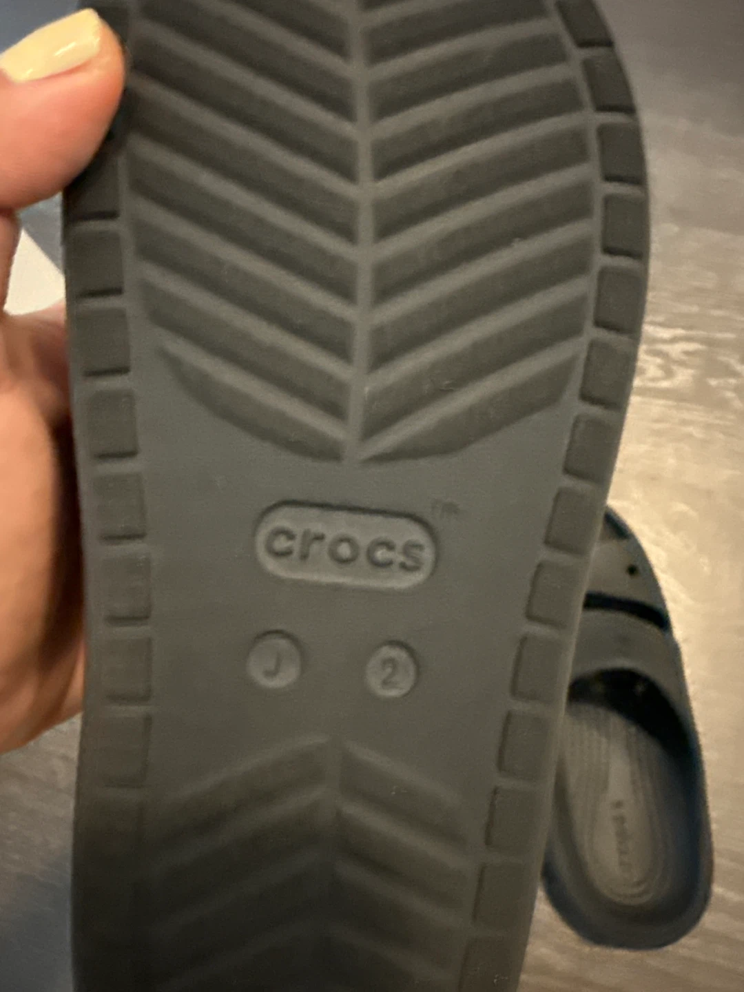 Black Crocs Two-Strap Slides - photo 2
