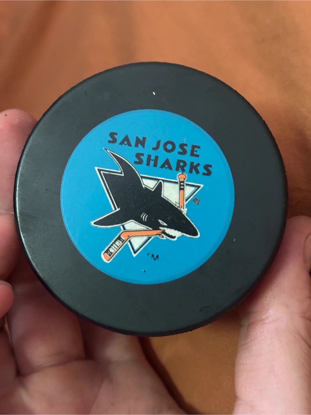 Rare Vtg San Jose Sharks NHL Puck Trench Mfg EXCNT