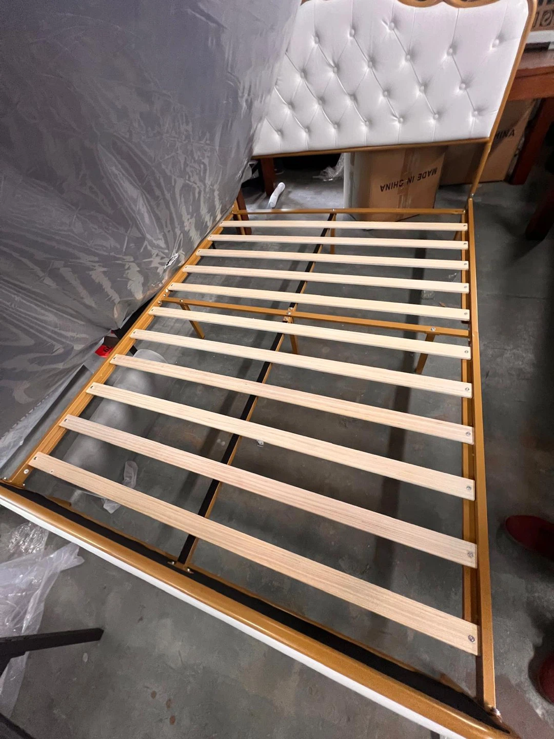 double size Tufted Headboard Bed Frame
