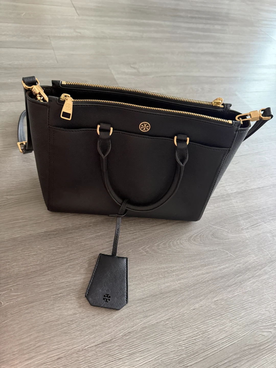 Tory Burch Black Leather Tote Bag - photo 3