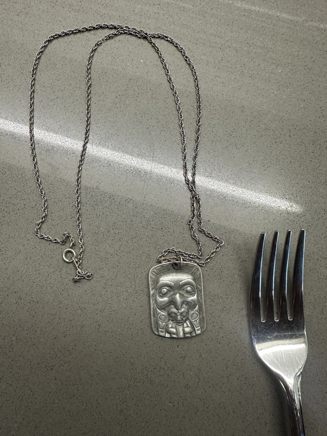 VINTAGE HAIDA NORTHWEST COAST NECKLACE INDIGENOUS JEWELLERY ART - photo 2