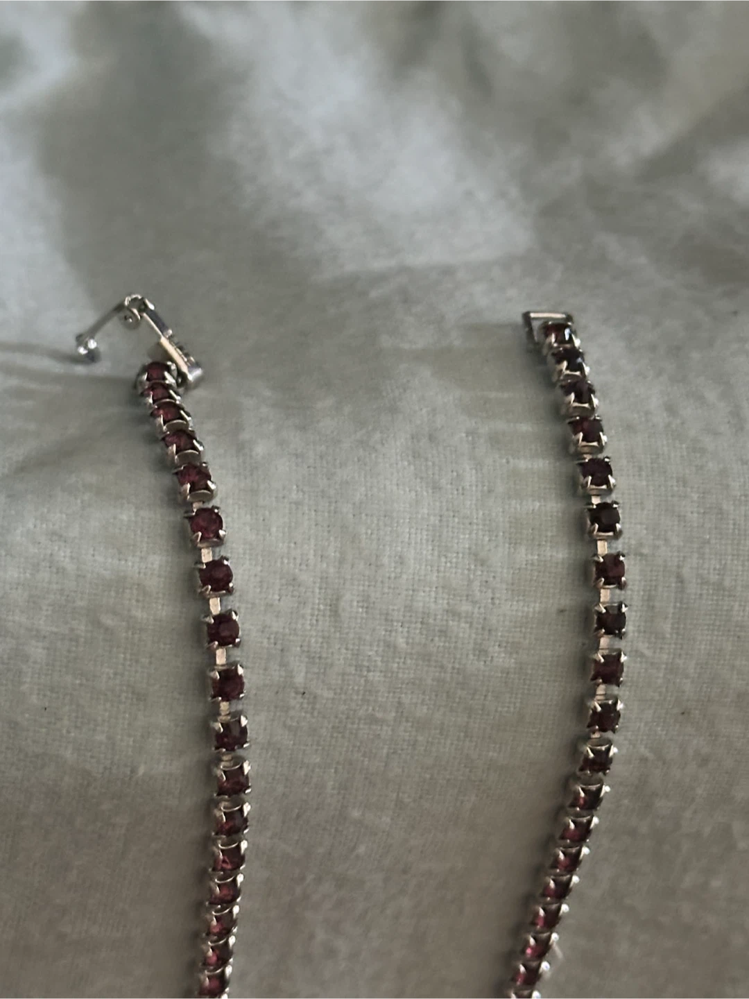 Rare Signed BELLE 1950s Pink Purple Rhinestone Choker - photo 3