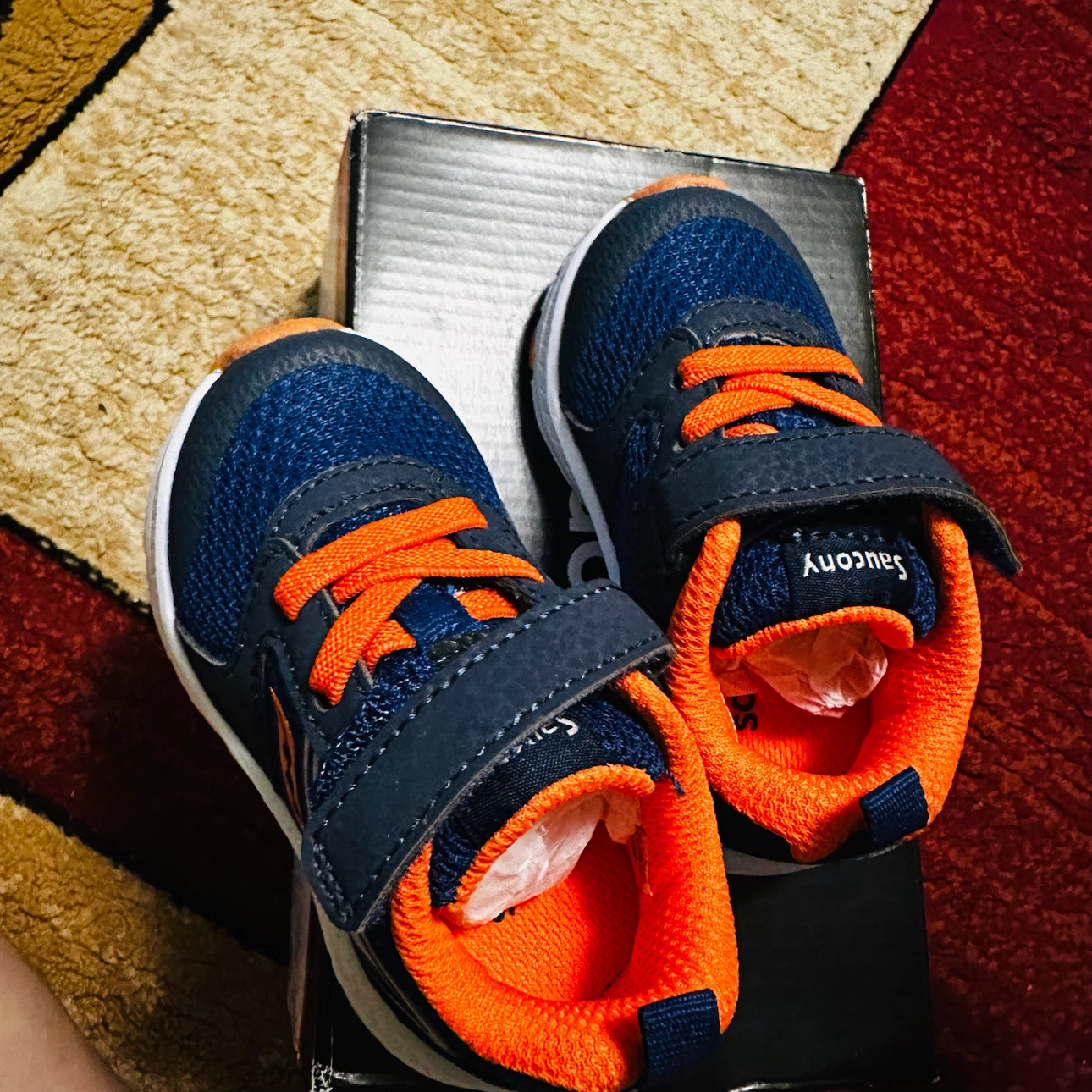 Saucony Wind FST Jr. Sneaker Navy/Orange Size 4 M