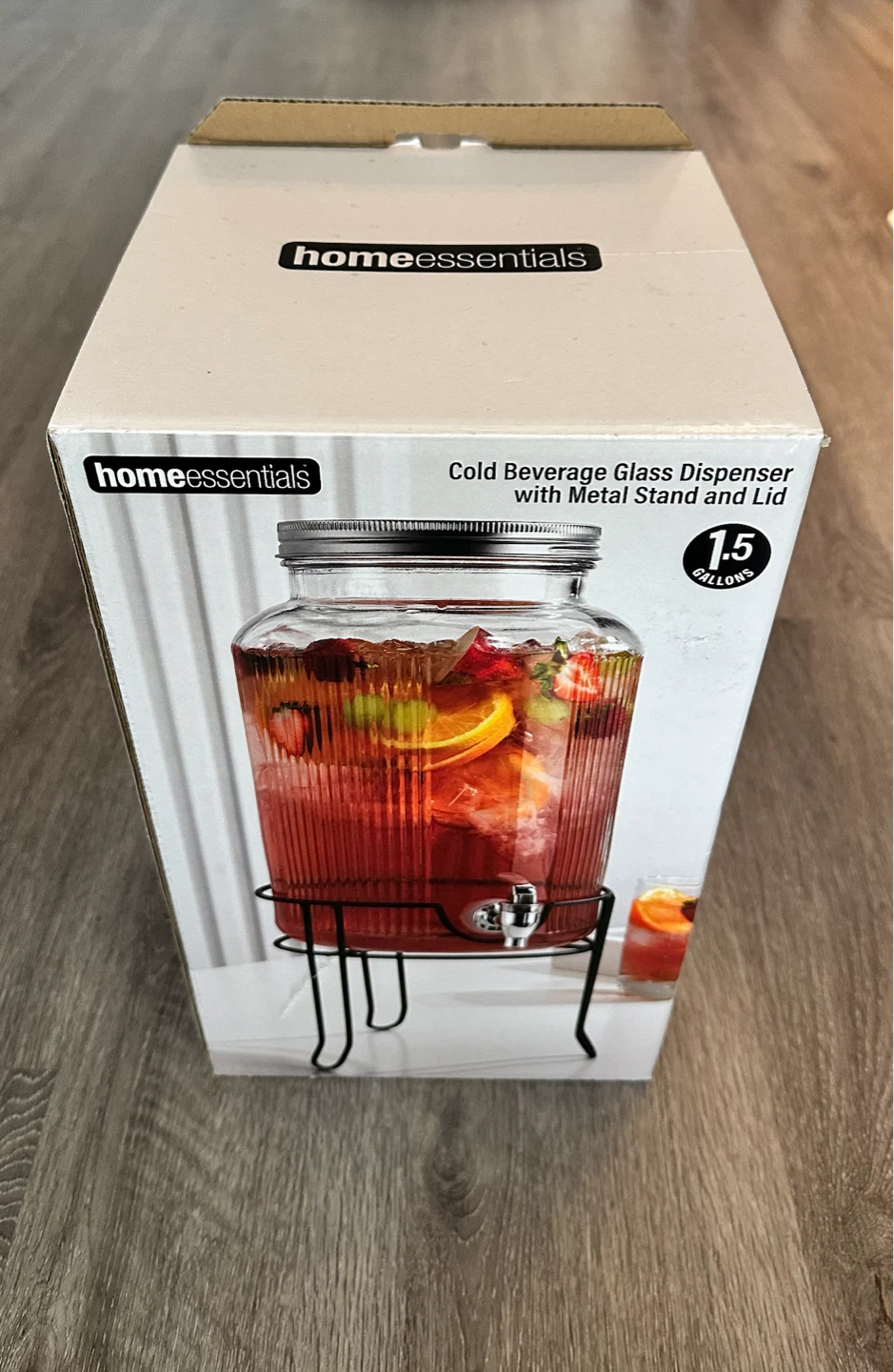 Home Essentials Cold Beverage Glass Dispenser